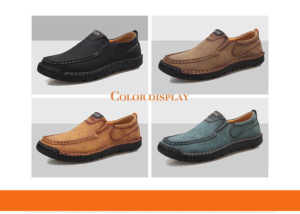 Men's Casual Fashion Hand-stitched Sole Large Size Shoes - 9966 Card 47 Men's Casual Fashion Hand-stitched Sole Large Size Shoes - 9966 Card 47
