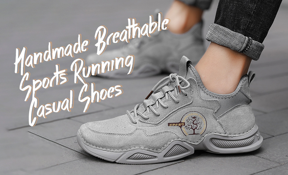 Leather Men's Shoes Handmade Breathable Sports Running Casual Shoes - 0058 Brown 38 Leather Men's Shoes Handmade Breathable Sports Running Casual Shoes - 0058 Brown 38