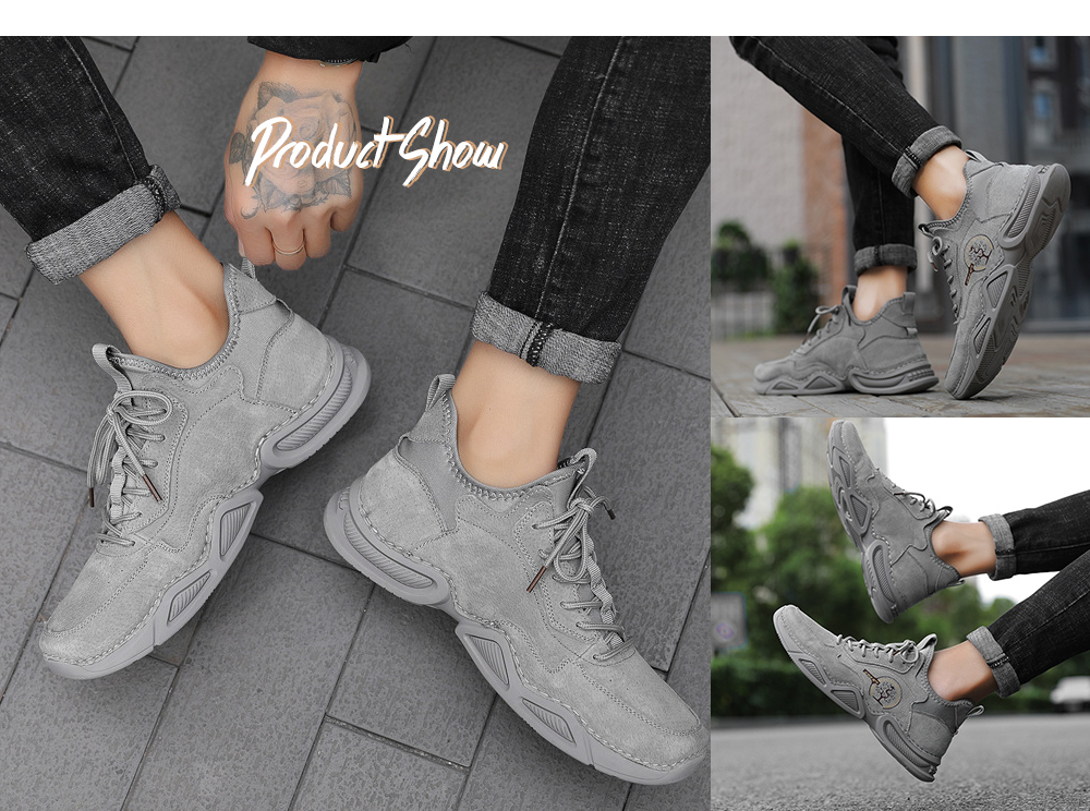 Leather Men's Shoes Handmade Breathable Sports Running Casual Shoes - 0058 Brown 38 Leather Men's Shoes Handmade Breathable Sports Running Casual Shoes - 0058 Brown 38