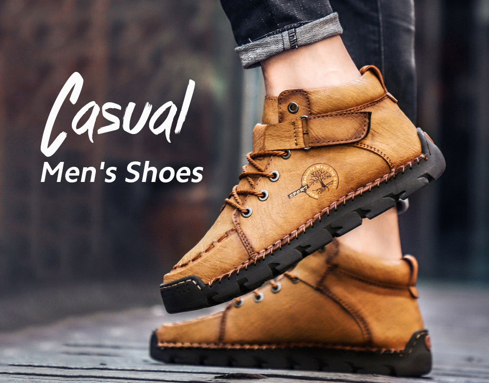 Sewing Casual Men's Shoes Large Size Plus Velvet Magic Stickers Thick Shoes High To Help Casual Shoes - Blue 41 Sewing Casual Men's Shoes Large Size Plus Velvet Magic Stickers Thick Shoes High To Help Casual Shoes - Blue 41