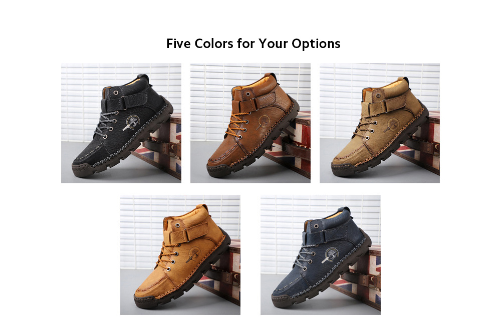 Sewing Casual Men's Shoes Large Size Plus Velvet Magic Stickers Thick Shoes High To Help Casual Shoes - Blue 41 Sewing Casual Men's Shoes Large Size Plus Velvet Magic Stickers Thick Shoes High To Help Casual Shoes - Blue 41