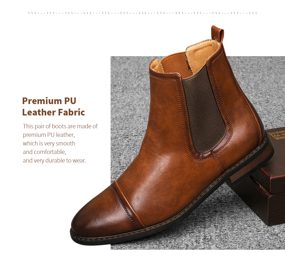 Men's Shoes Retro Rubber Large Size Chelsea Boots Fabric Men's Shoes Retro Rubber Large Size Chelsea Boots Fabric