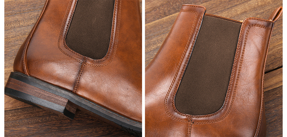 Men's Shoes Retro Rubber Large Size Chelsea Boots Men's Shoes Retro Rubber Large Size Chelsea Boots
