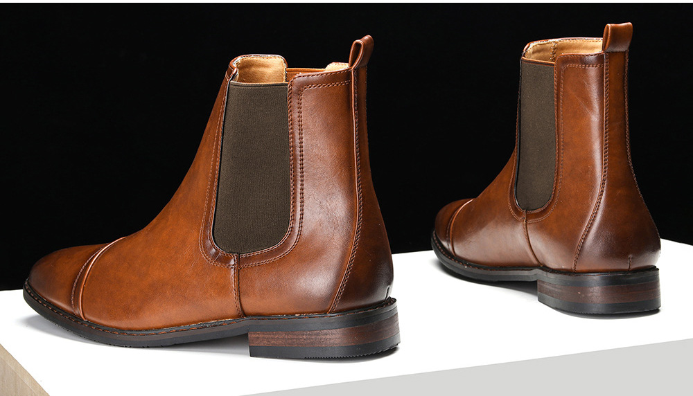 Men's Shoes Retro Rubber Large Size Chelsea Boots Men's Shoes Retro Rubber Large Size Chelsea Boots