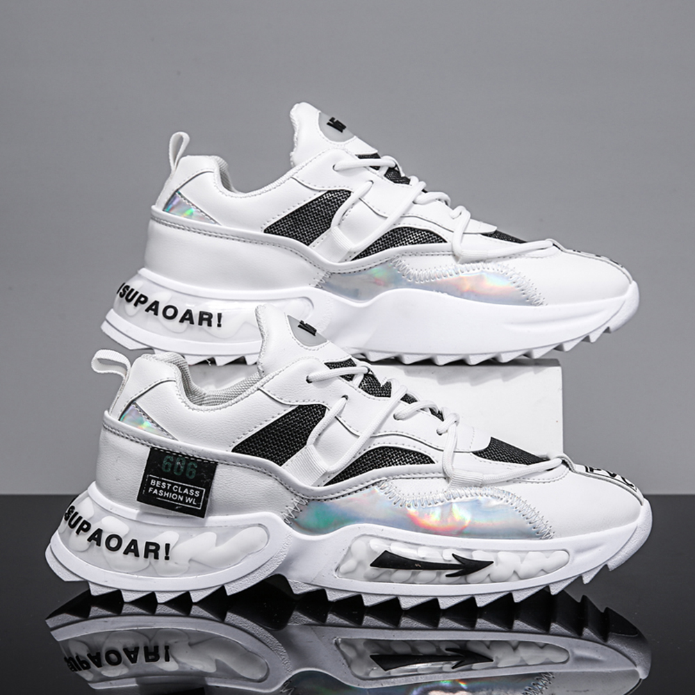 Fashion Trend Men Casual Sports Shoes Breathable Running Shoes Athletic Walking - White EU 41 Fashion Trend Men Casual Sports Shoes Breathable Running Shoes Athletic Walking - White EU 41
