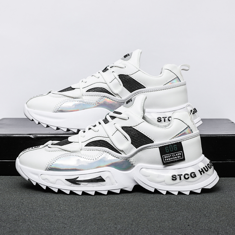 Fashion Trend Men Casual Sports Shoes Breathable Running Shoes Athletic Walking - White EU 41 Fashion Trend Men Casual Sports Shoes Breathable Running Shoes Athletic Walking - White EU 41
