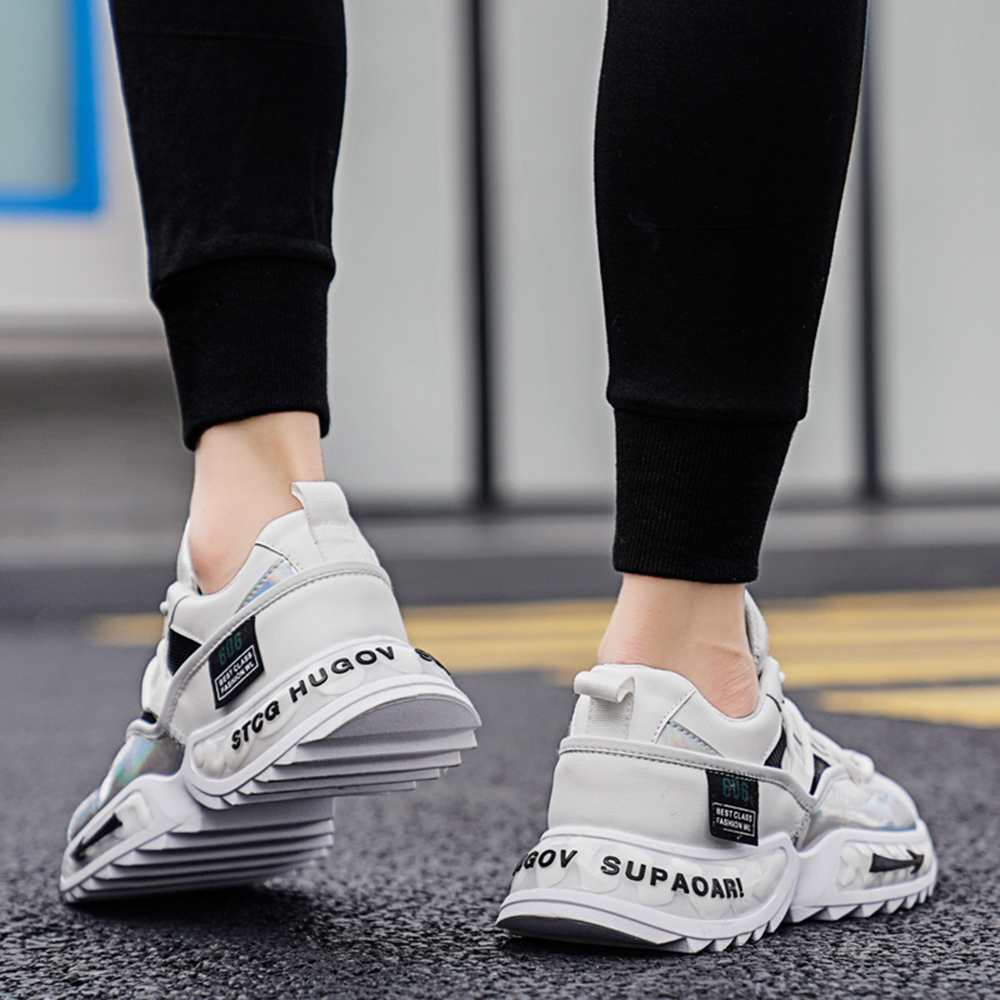 Fashion Trend Men Casual Sports Shoes Breathable Running Shoes Athletic Walking - White EU 41 Fashion Trend Men Casual Sports Shoes Breathable Running Shoes Athletic Walking - White EU 41