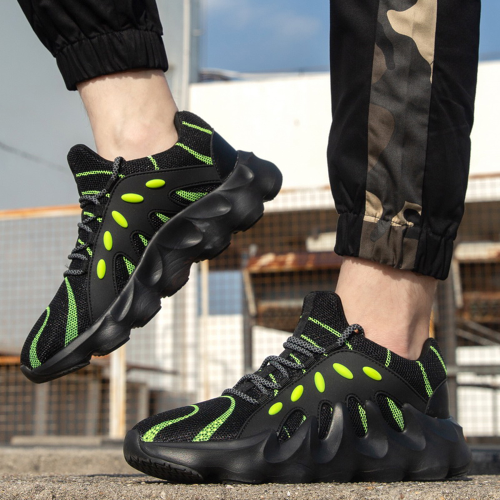 Men Fashion Casual Sports Shoes Big Size Youth Boys Breathable Running Shoes - Green EU 39 Men Fashion Casual Sports Shoes Big Size Youth Boys Breathable Running Shoes - Green EU 39