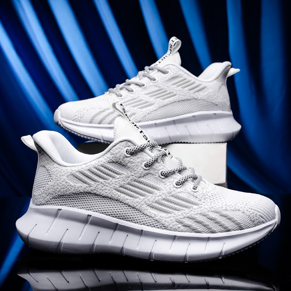 Mens Fashion Sneakers Breathable Athletic Shoes Men Sports Jogging Shoes - White EU 40 Mens Fashion Sneakers Breathable Athletic Shoes Men Sports Jogging Shoes - White EU 40