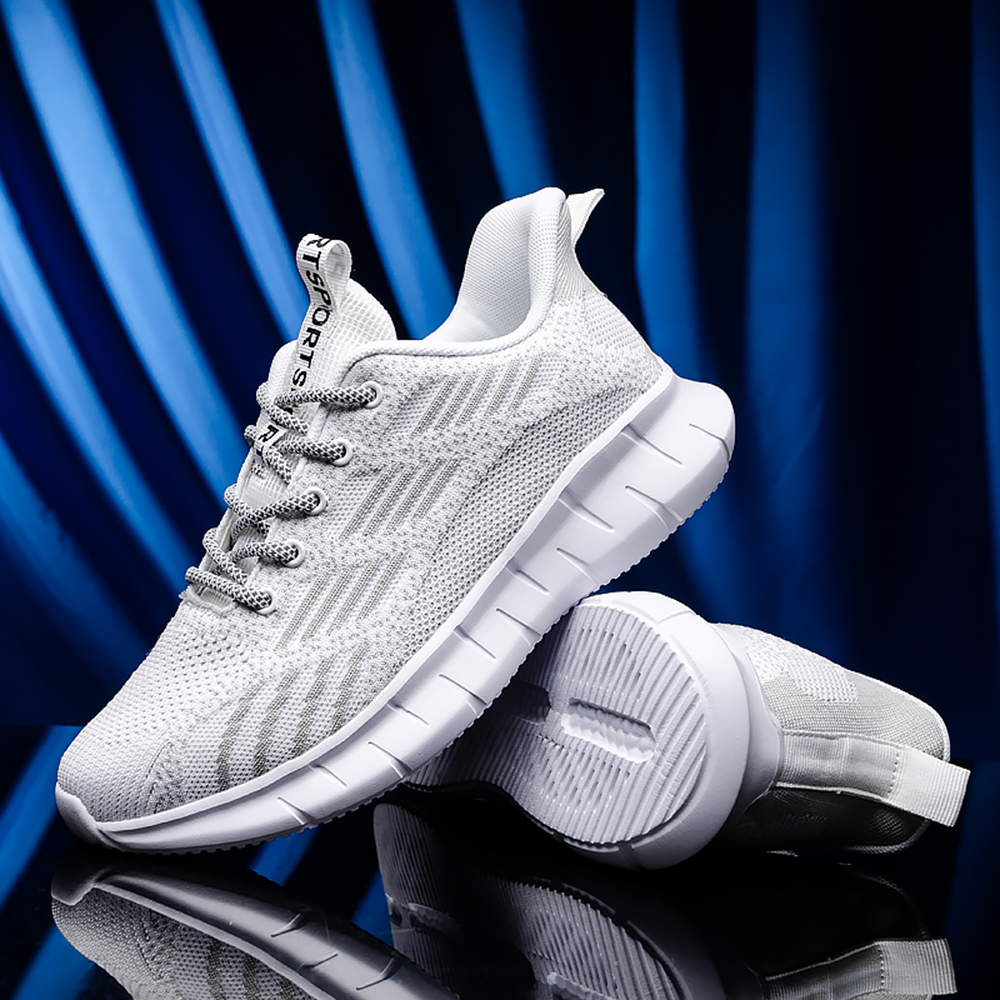 Mens Fashion Sneakers Breathable Athletic Shoes Men Sports Jogging Shoes - White EU 40 Mens Fashion Sneakers Breathable Athletic Shoes Men Sports Jogging Shoes - White EU 40