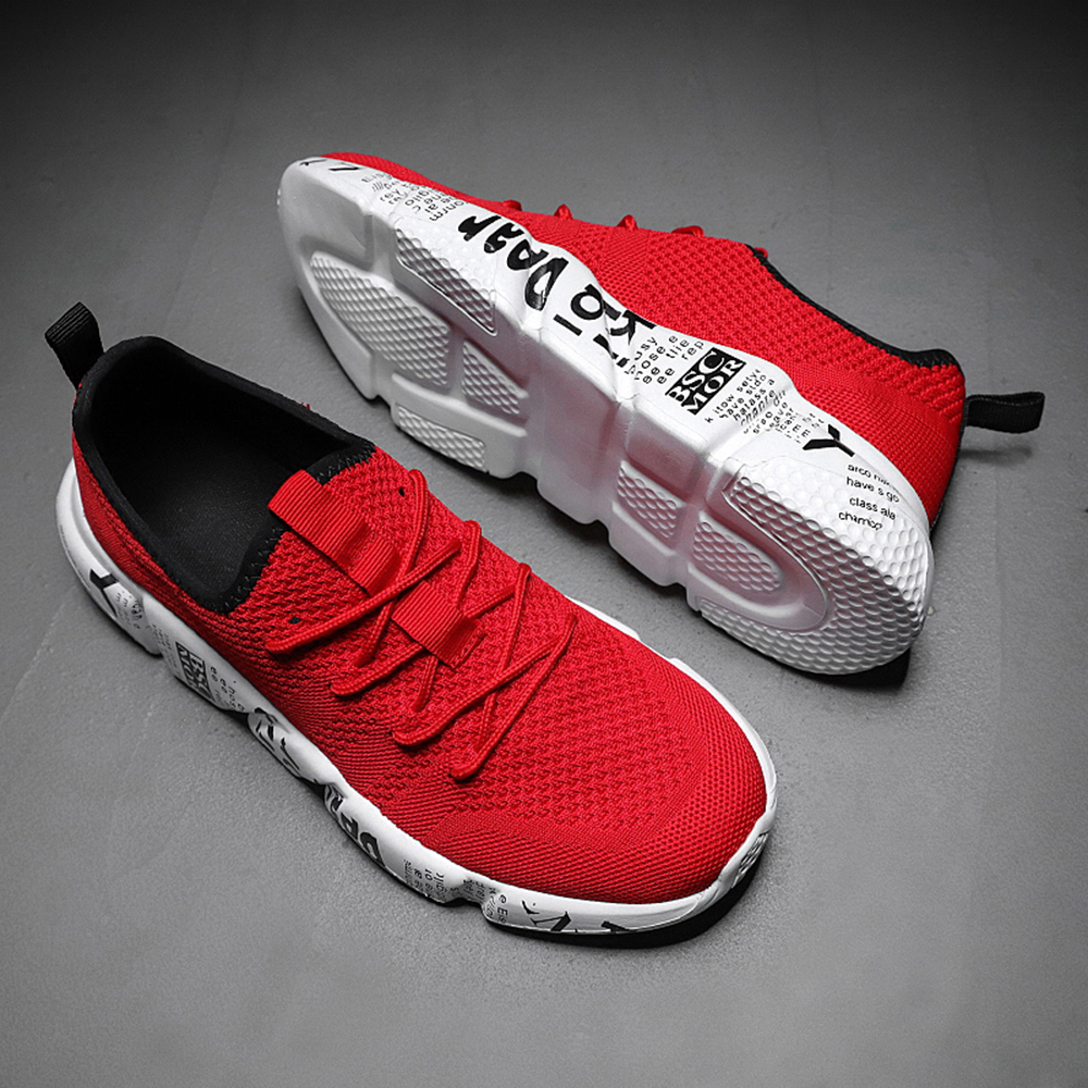 Men'S Sports Running Shoes Lightweight Sneakers Athletic Casual Walking Shoes - Red EU 39 Men'S Sports Running Shoes Lightweight Sneakers Athletic Casual Walking Shoes - Red EU 39