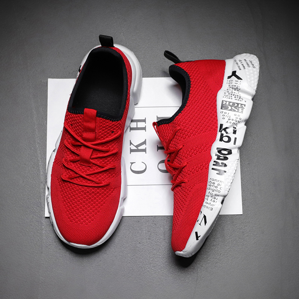 Men'S Sports Running Shoes Lightweight Sneakers Athletic Casual Walking Shoes - Red EU 39 Men'S Sports Running Shoes Lightweight Sneakers Athletic Casual Walking Shoes - Red EU 39