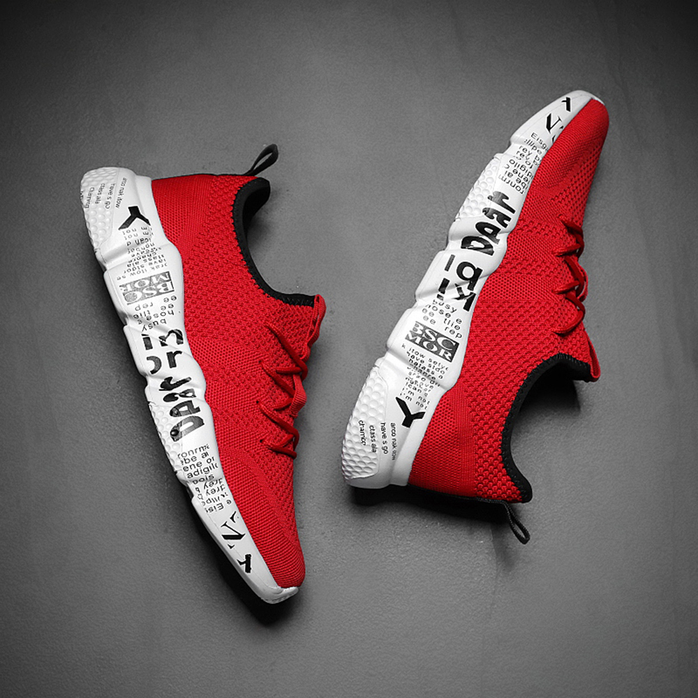 Men'S Sports Running Shoes Lightweight Sneakers Athletic Casual Walking Shoes - Red EU 39 Men'S Sports Running Shoes Lightweight Sneakers Athletic Casual Walking Shoes - Red EU 39