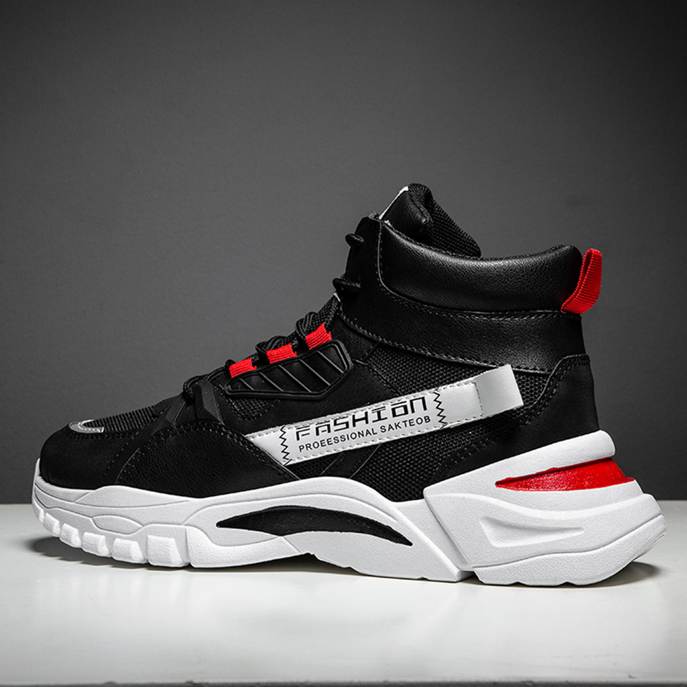 Men Outdoor Casual Boots Trend High-Tops Sneakers Fashion Sports Shoes - Black EU 44 Men Outdoor Casual Boots Trend High-Tops Sneakers Fashion Sports Shoes - Black EU 44