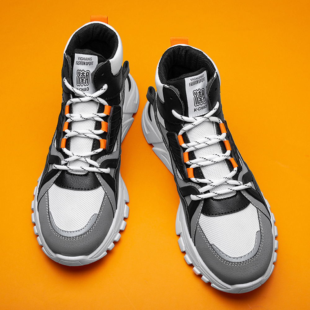 Men Outdoor Casual Boots Trend High-Tops Sneakers Fashion Sports Shoes - Black EU 44 Men Outdoor Casual Boots Trend High-Tops Sneakers Fashion Sports Shoes - Black EU 44