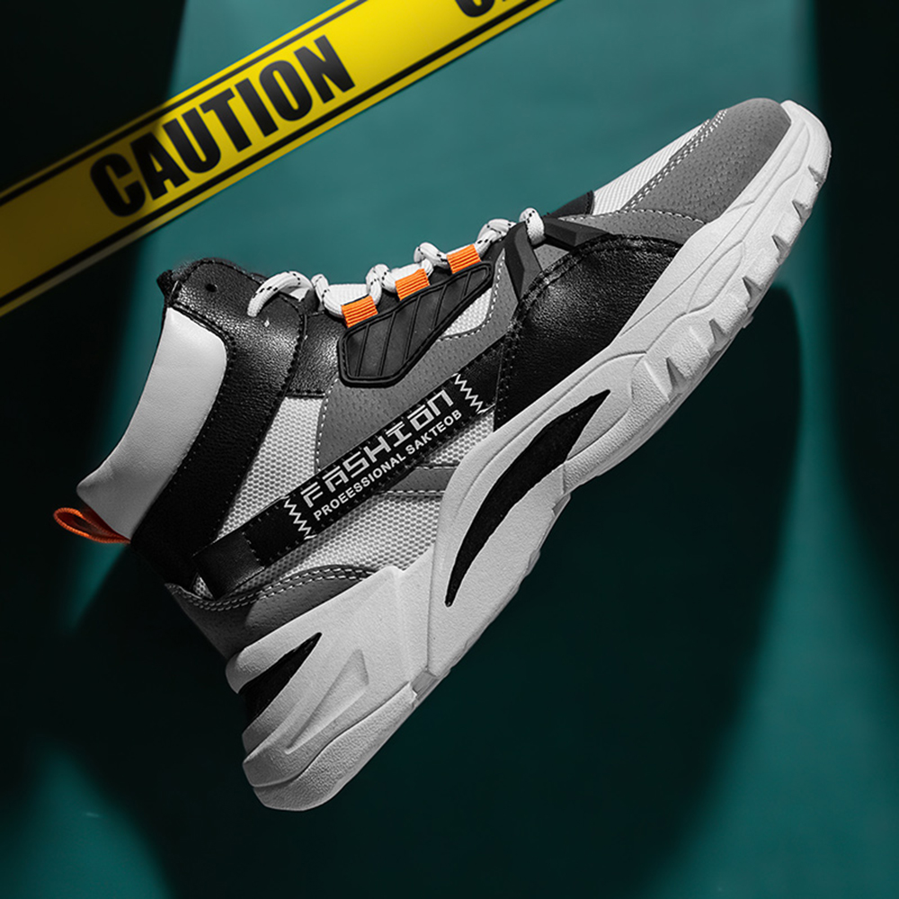Men Outdoor Casual Boots Trend High-Tops Sneakers Fashion Sports Shoes - Black EU 44 Men Outdoor Casual Boots Trend High-Tops Sneakers Fashion Sports Shoes - Black EU 44