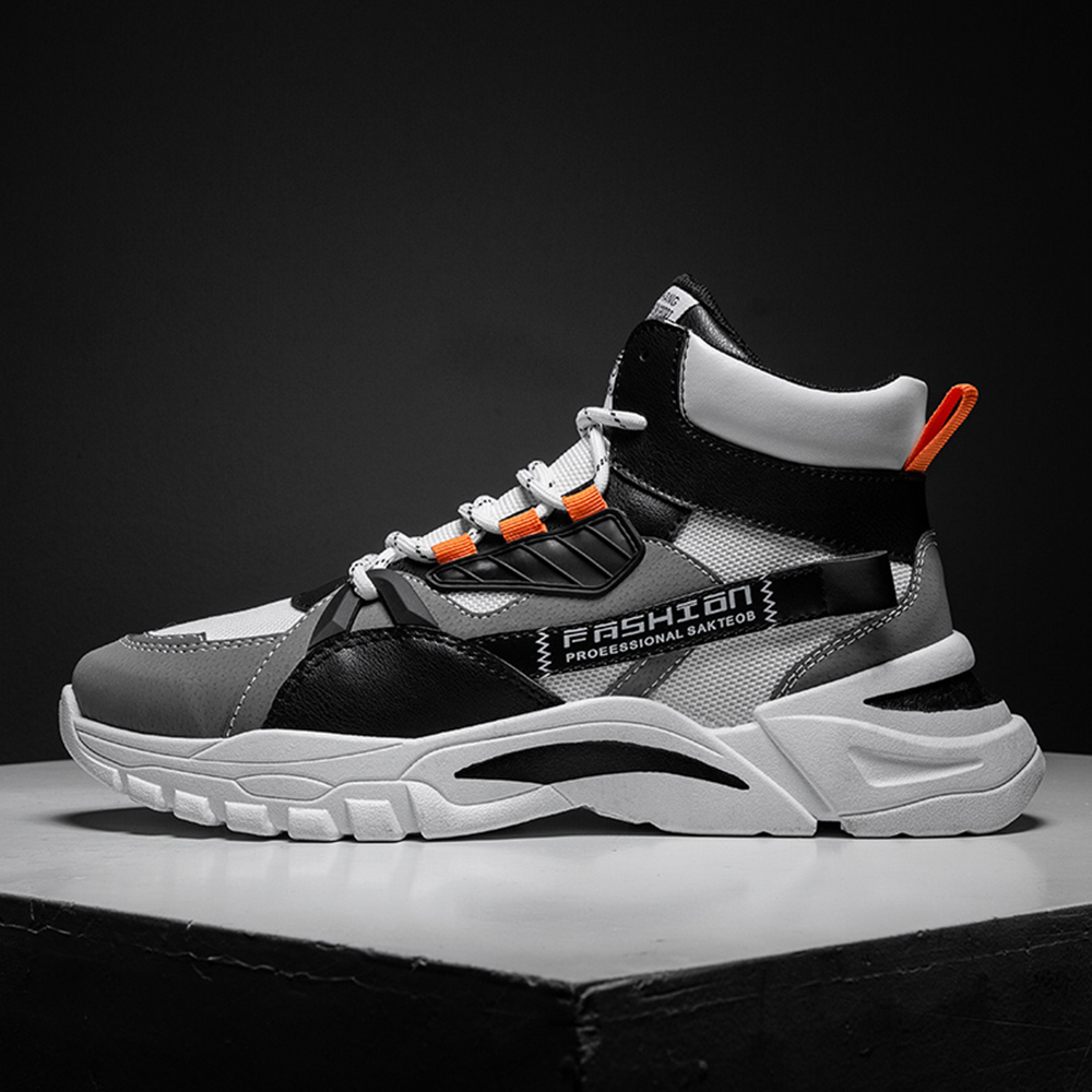 Men Outdoor Casual Boots Trend High-Tops Sneakers Fashion Sports Shoes - Black EU 44 Men Outdoor Casual Boots Trend High-Tops Sneakers Fashion Sports Shoes - Black EU 44