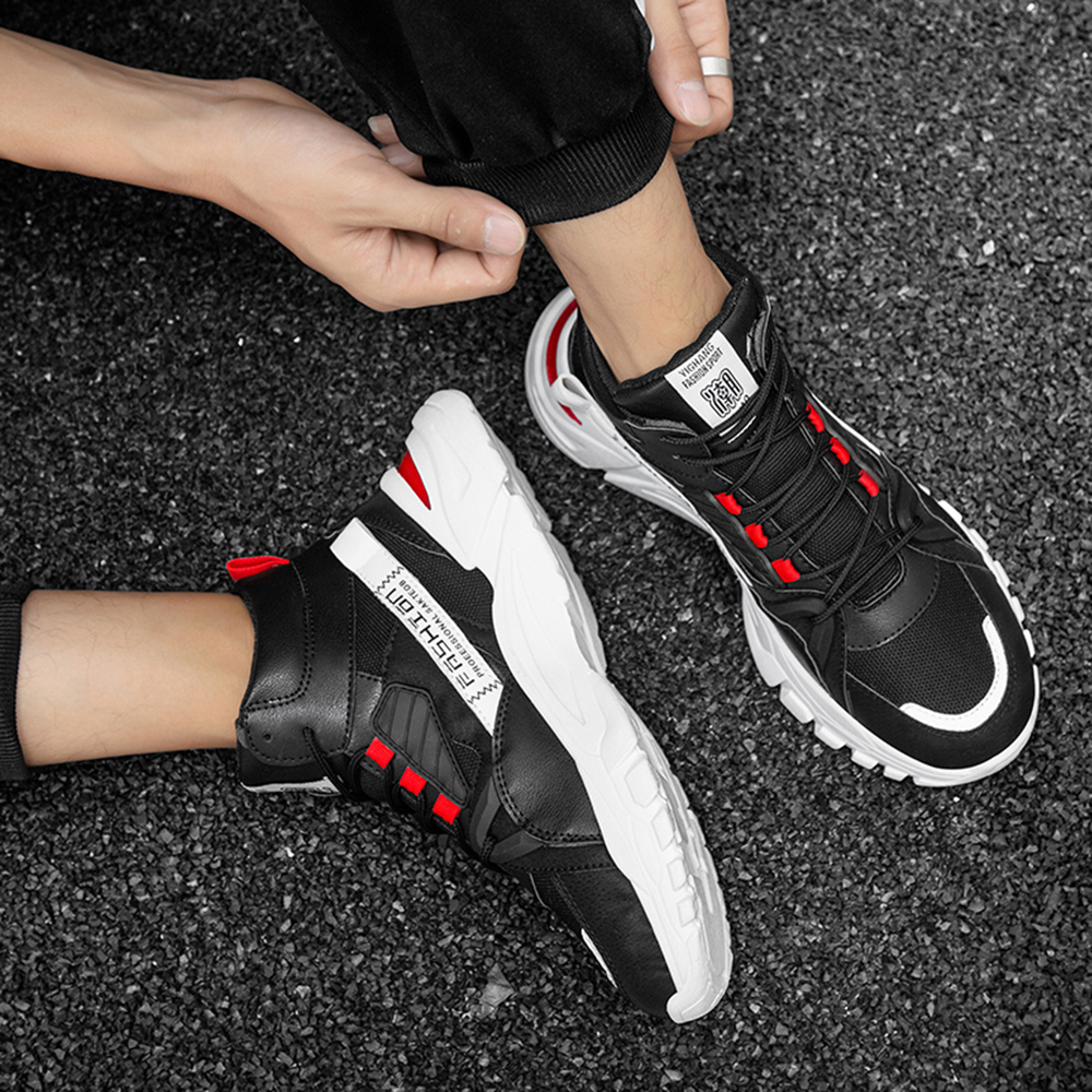 Men Outdoor Casual Boots Trend High-Tops Sneakers Fashion Sports Shoes - Black EU 44 Men Outdoor Casual Boots Trend High-Tops Sneakers Fashion Sports Shoes - Black EU 44